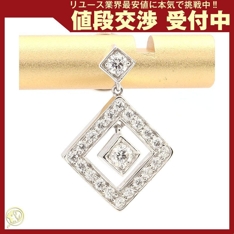 ティファニー　スクエアダイヤモンド　片耳ピアス　プラチナ ティファニースクエアダイヤモンド片耳ピアスプラチナ