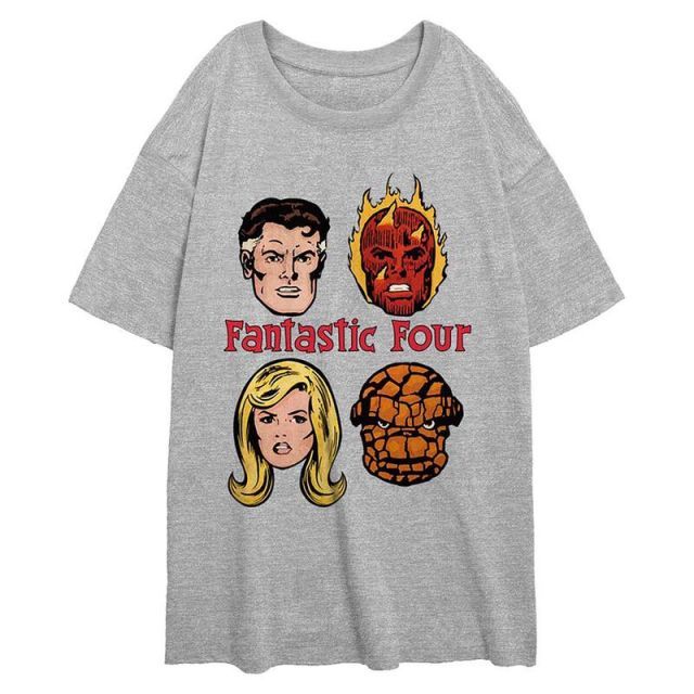 マーベル レディース Tシャツ トップス Juniors' Marvel Avengers Cheers To A New Year Oversized Graphic Tee