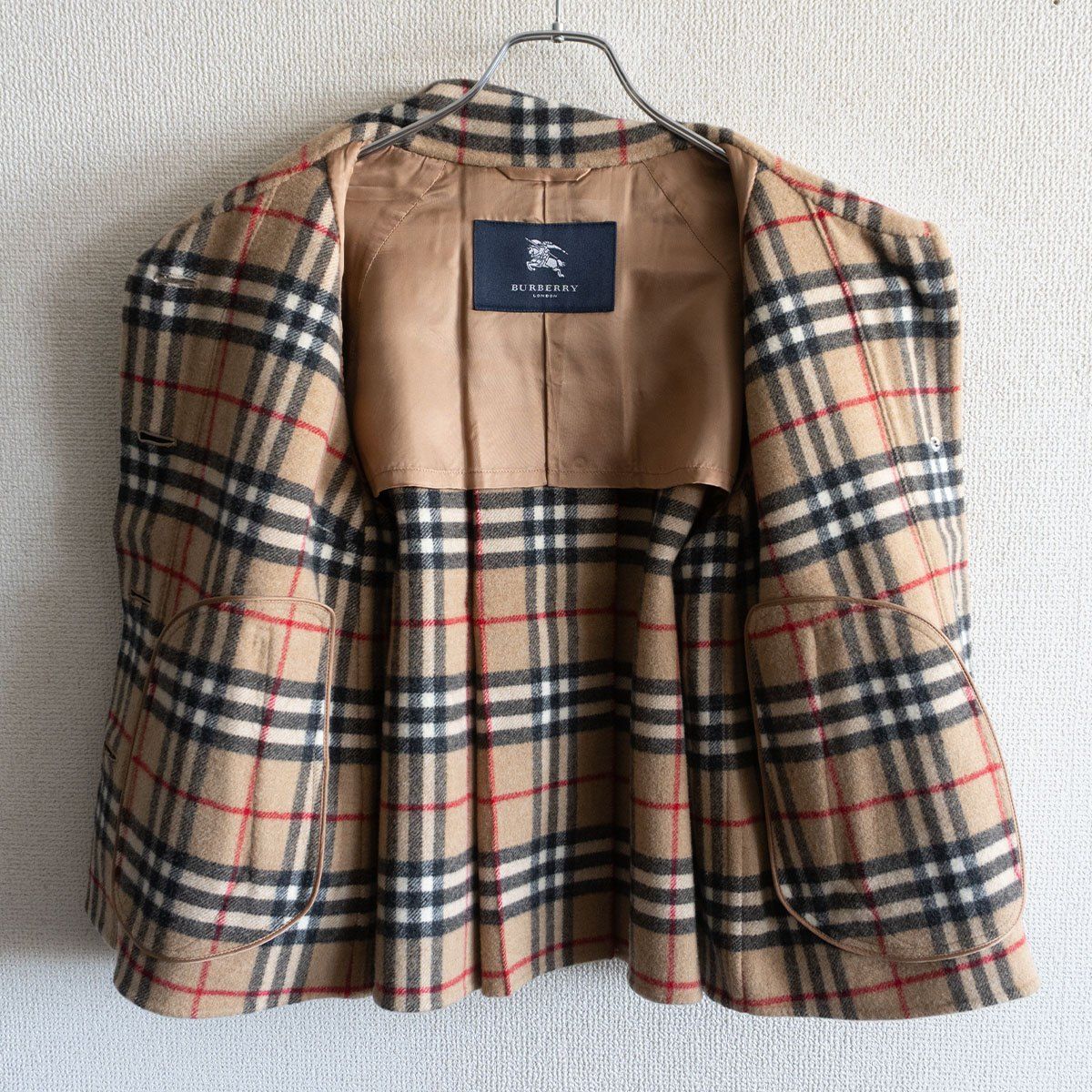 最高級】BURBERRY LONDON 【ノバチェック カシミヤ混ウール ショート