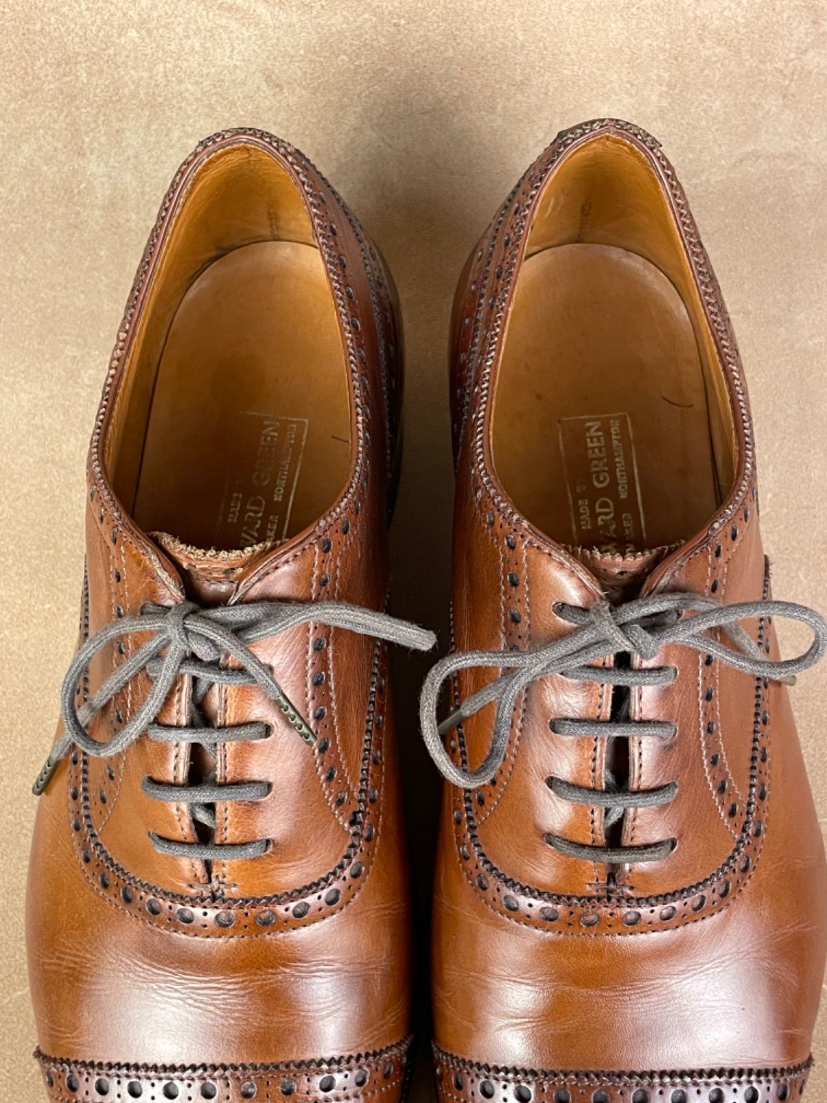 最終値下 エドワードグリーン カドガン 202 サイズ7.5E ブラウン EDWARD GREEN Edward Green エドワードグリーン レザーシューズ
