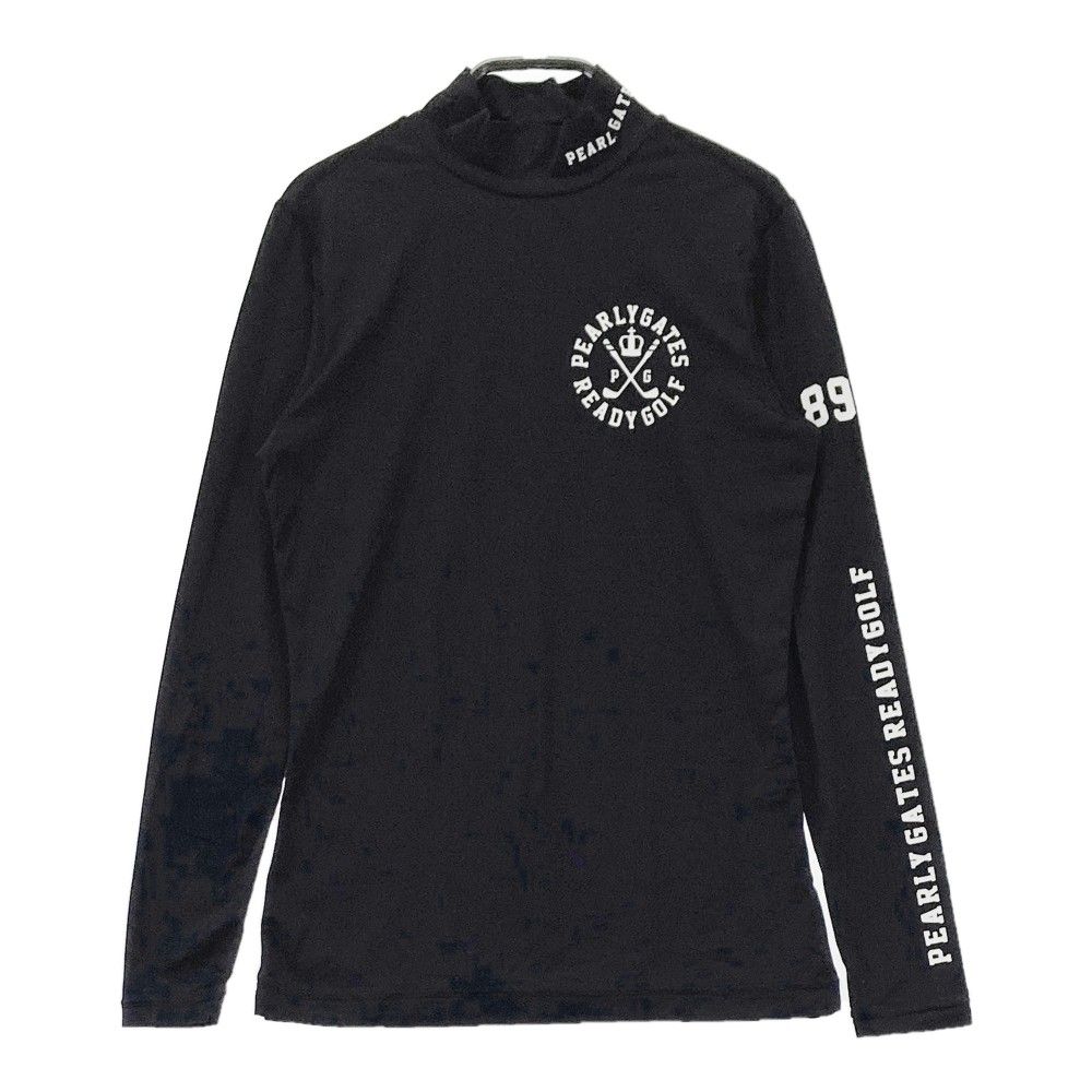 サイズ：0 PEARLY GATES パーリーゲイツ  ハイネック 長袖インナーTシャツ  ネイビー系 [240101367221]# ゴルフウェア レディース ストスト