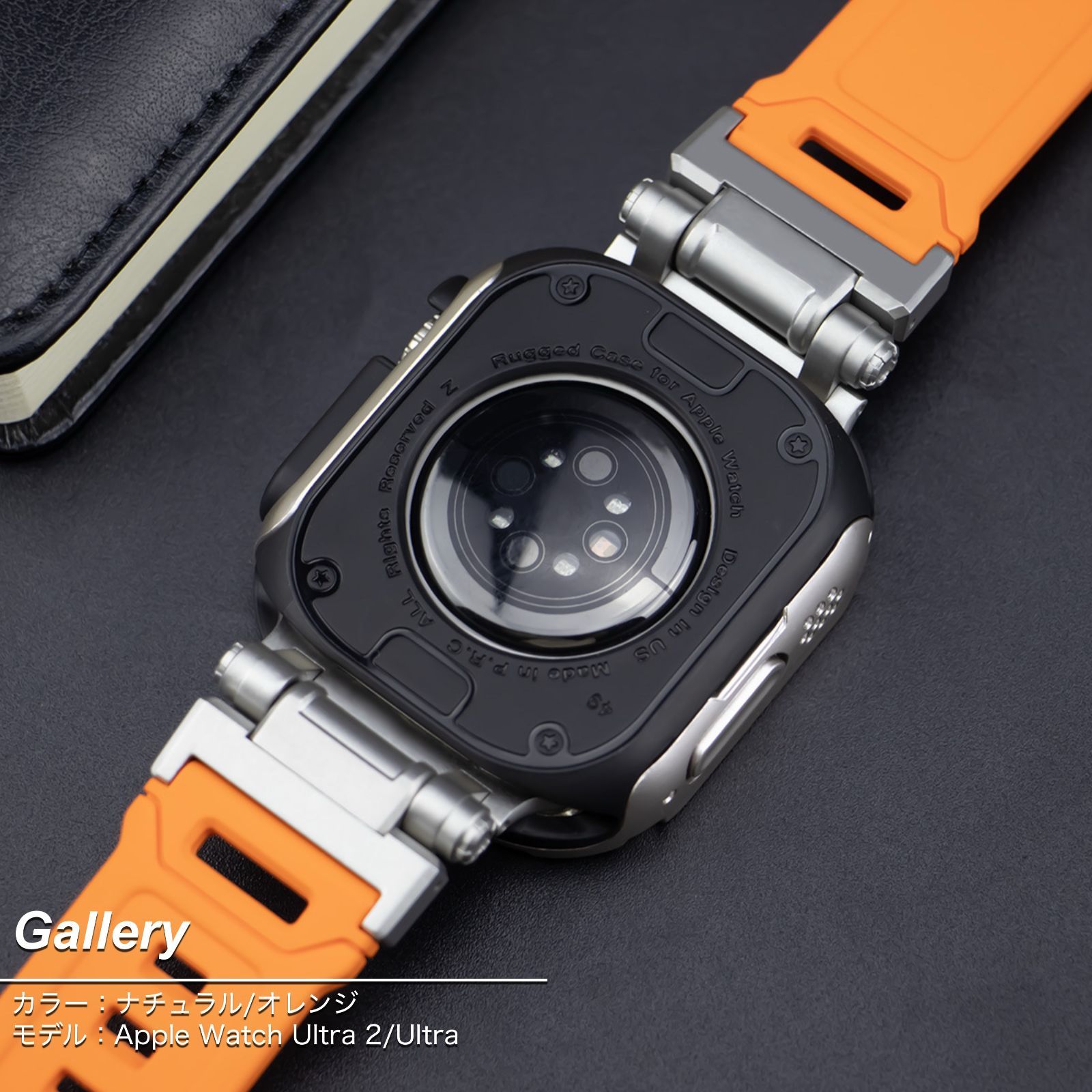 アップルウォッチ バンド Ultra / SE / Series 8 7 6 5 4 3 2 1 [ 49mm 45mm 44mm 42mm ] チタン ステンレス 三つ折れプッシュ式 ベルト シルバー