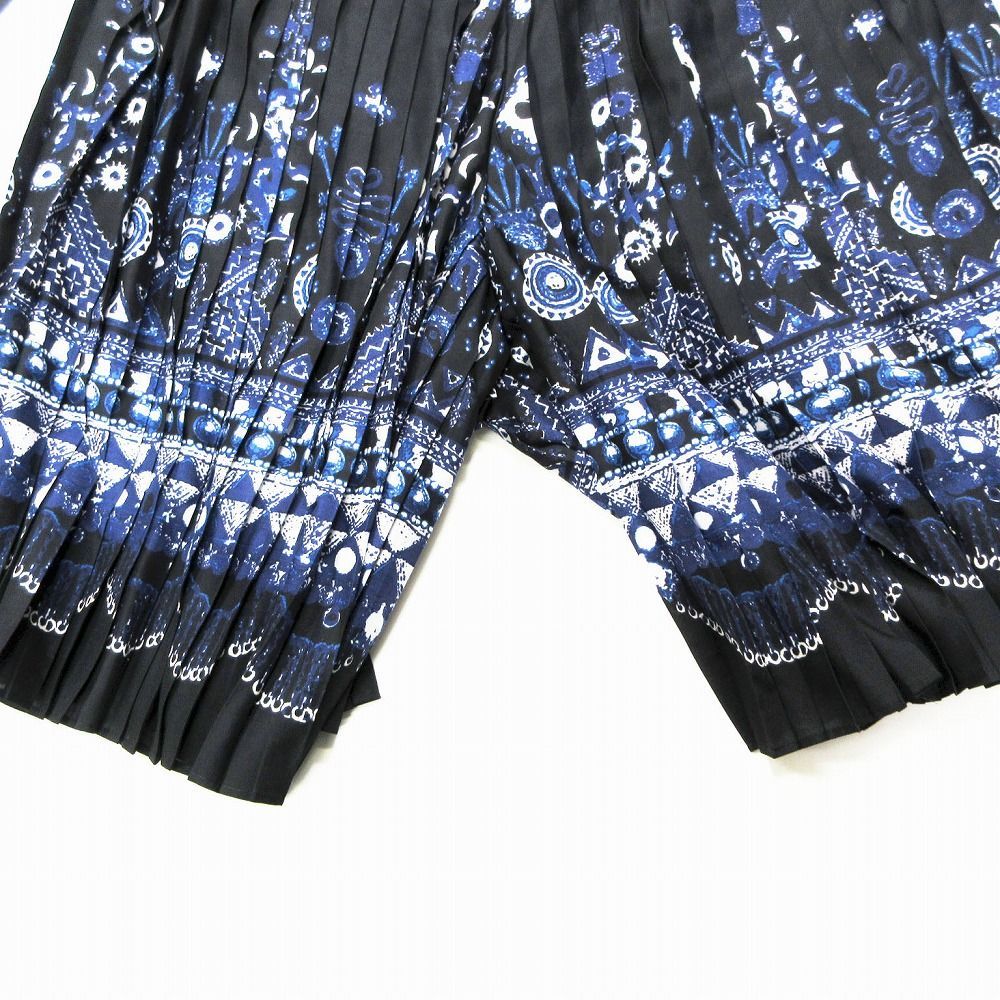 サカイ sacai パンツ キュロットスカート 総柄 プリーツ ハーフ ショート サカイ sacai パンツ キュロットスカート 総柄 プリーツ ハーフ