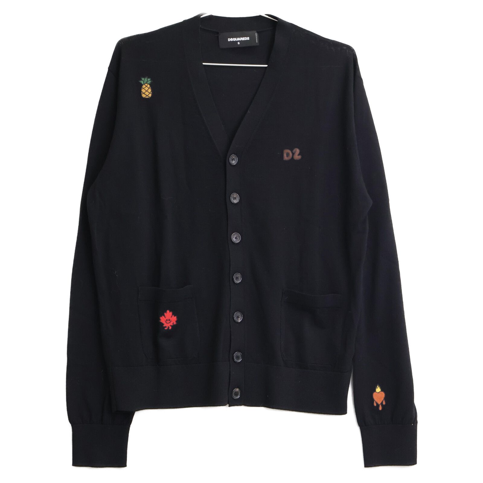 ディースク・エアード モンスターロゴ カーディガン DSQUARED2 ディー