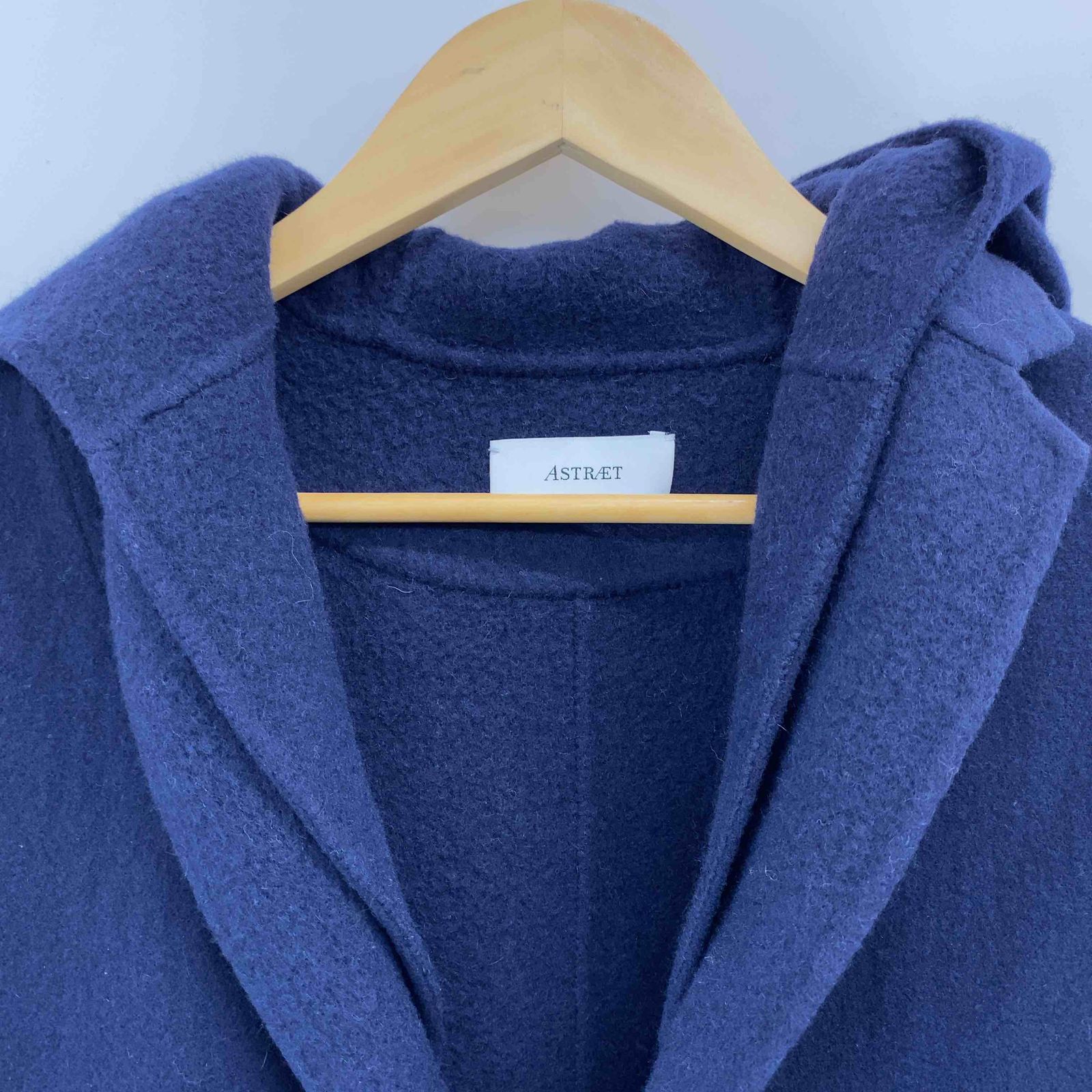 ASTRAET アストラット レディース フードコート ロング ネイビー