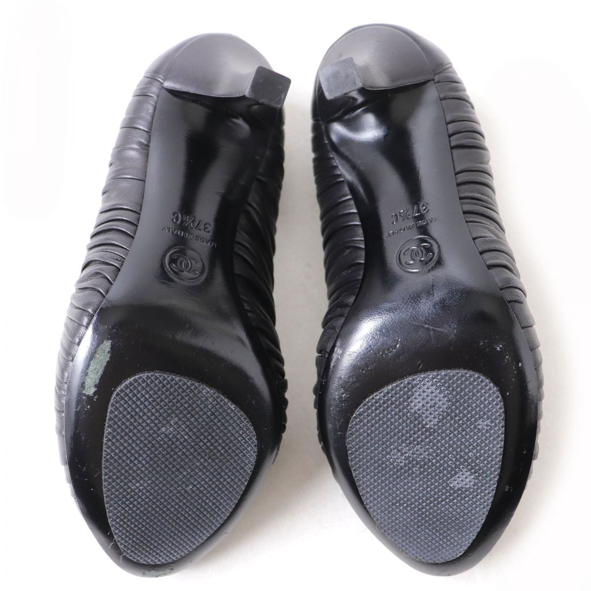 シャネル カメリア オープン トゥ パンプス 正規品 23K☆》シャネル パンプス サンダル ヒール カメリア 2way