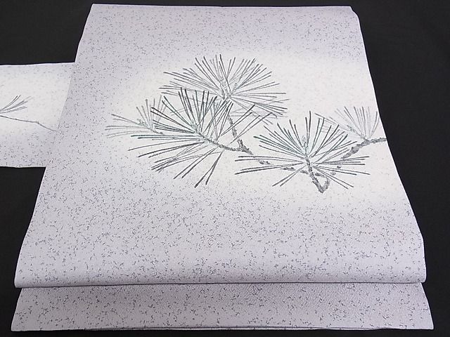 平和屋-こころ店□極上 塩瀬 中嶋剛司 九寸名古屋帯 松葉文 正絹 逸品 