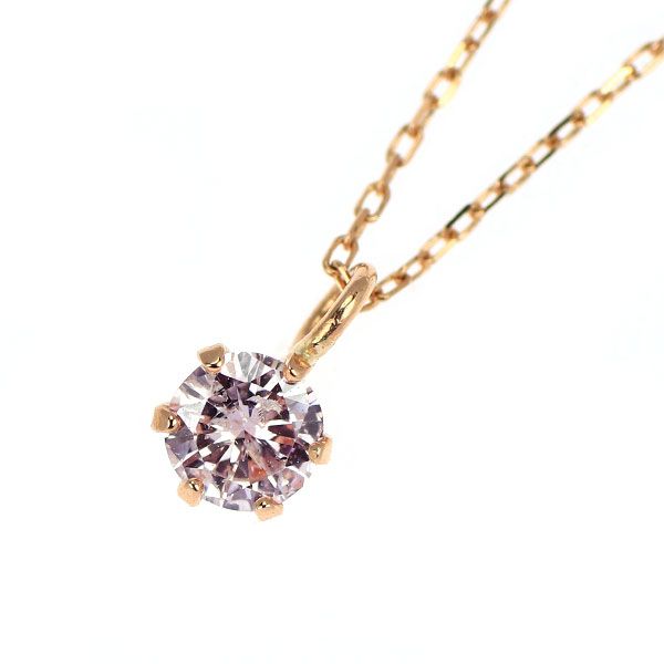 K18PG天然ピンクダイヤモンド.ペンダントネックレス