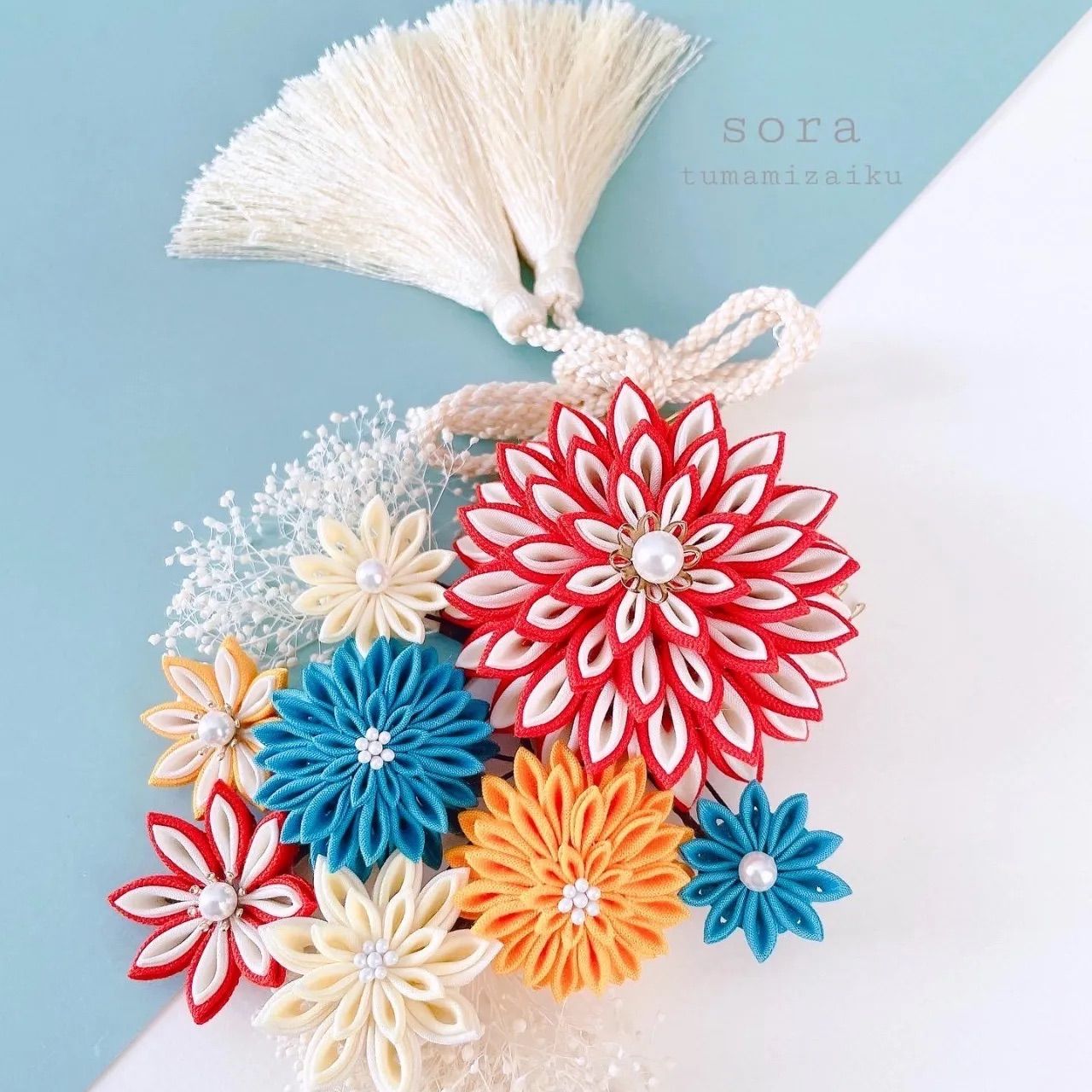 有田焼 水差し 林九郎 染錦唐草牡丹 染錦牡丹流水文 手付面取水柱 水注