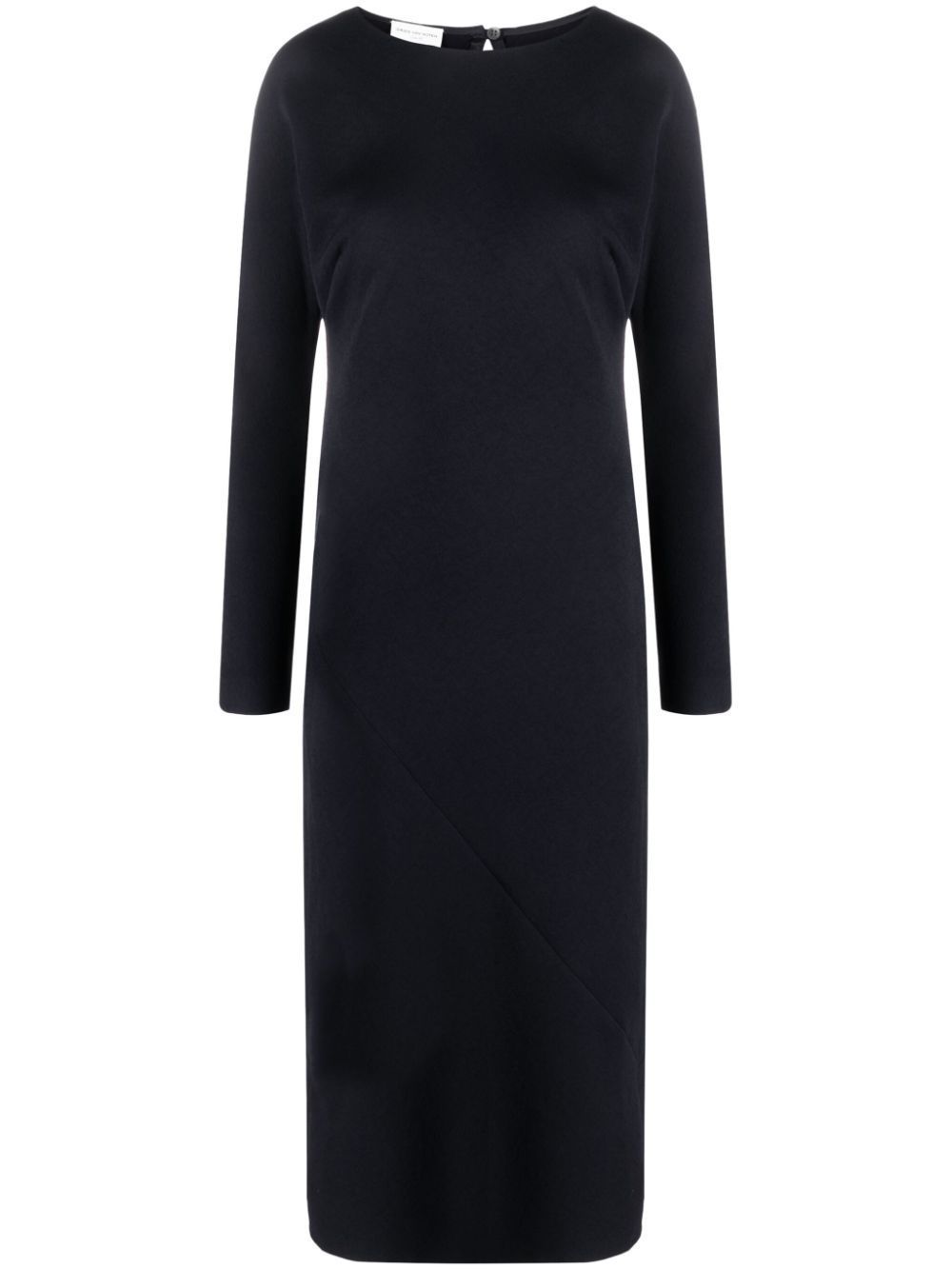 DRIES VAN NOTEN ラウンドネックミディドレス