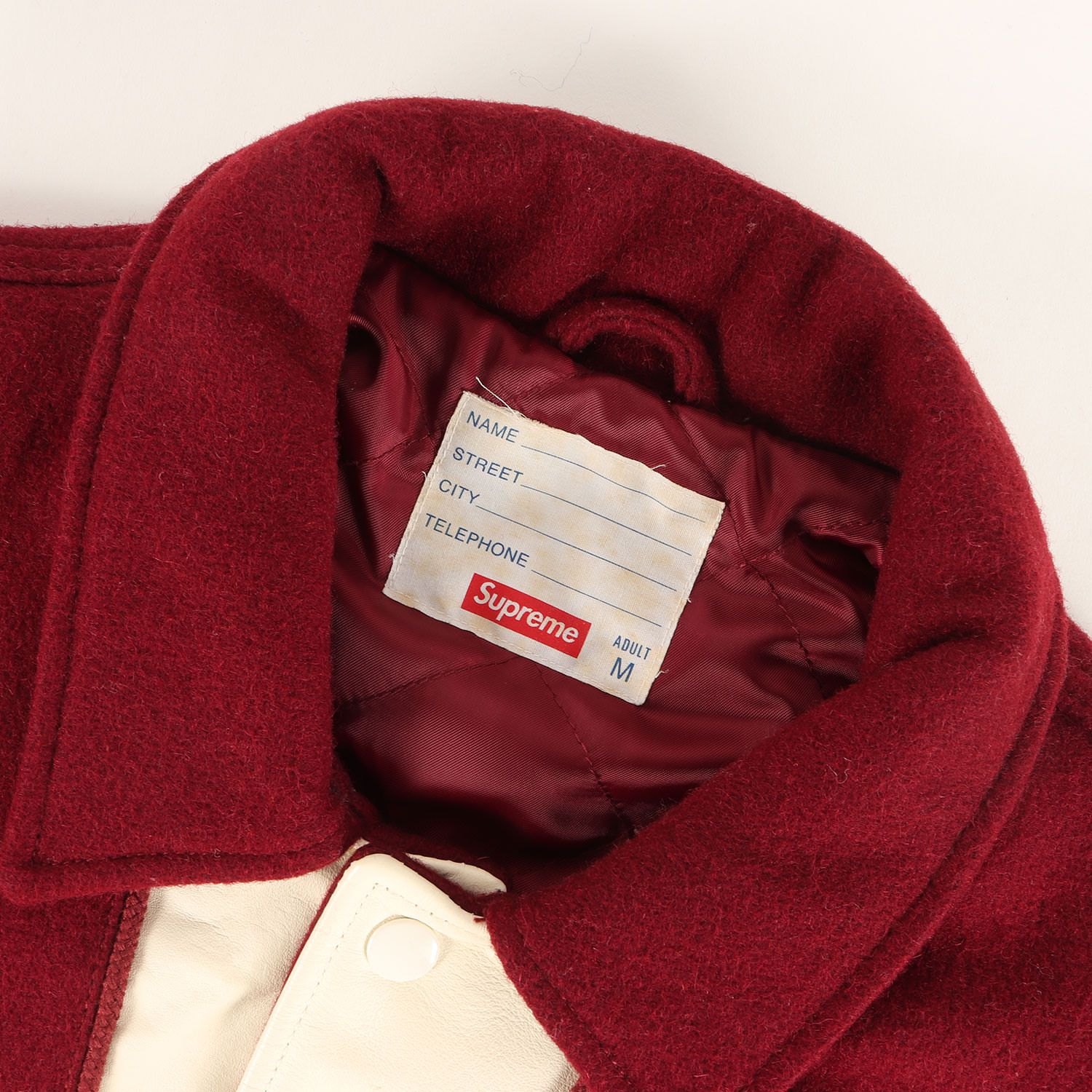 Supreme シュプリーム スタジャン バーガンディ Supreme シュプリーム スタジャン バーガンディ SUPREME スタジャン