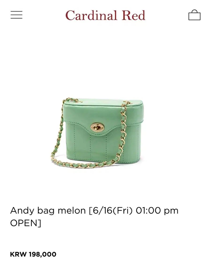枢機卿 赤 Andy Bag