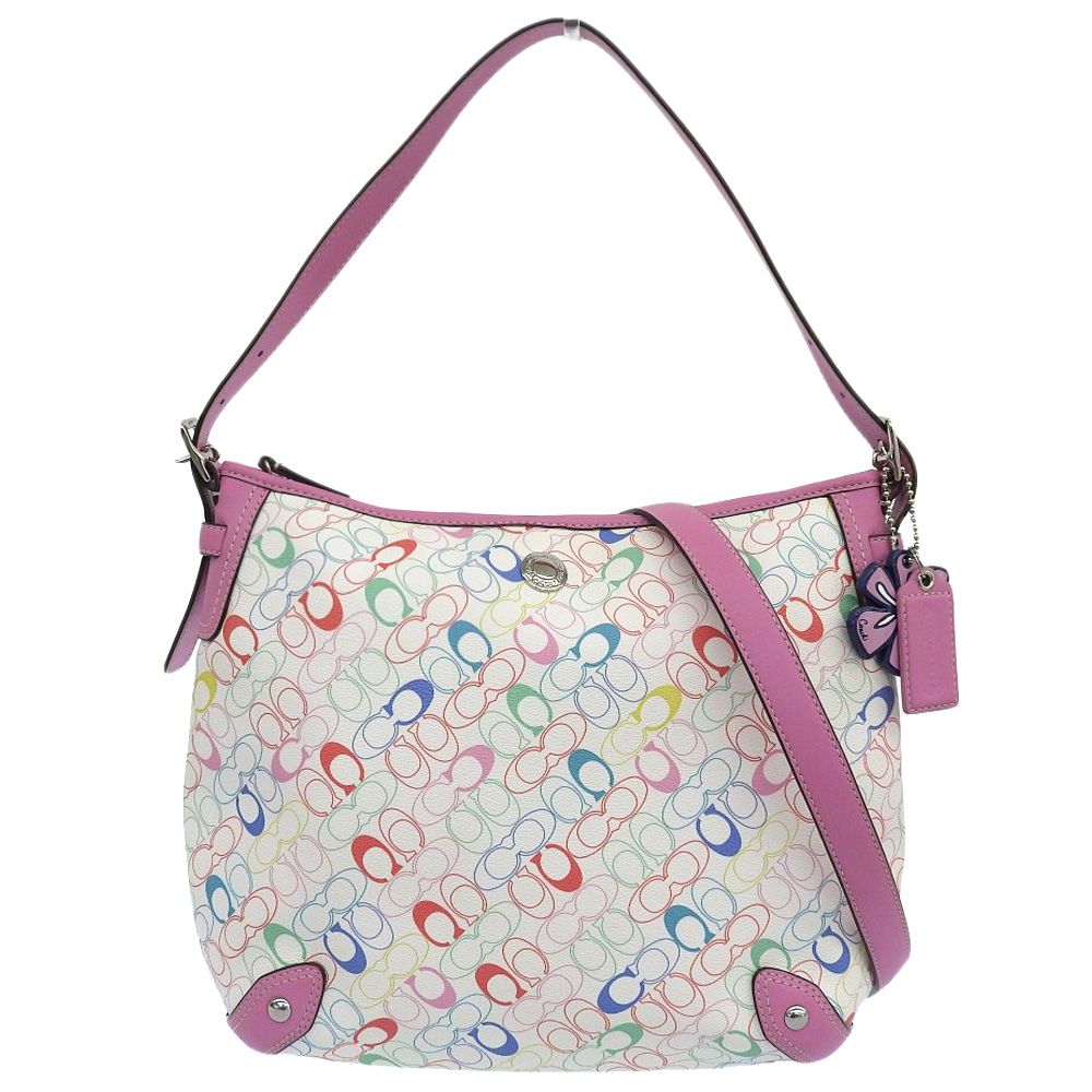 【本物保証】 超美品 コーチ COACH チェルシー ホーボー F16481 2WAYバッグ シグネチャーショルダーバッグ マルチカラー 斜め掛け 本物保証】 超美品 コーチ COACH チェルシー ホーボー F16481 2WAY