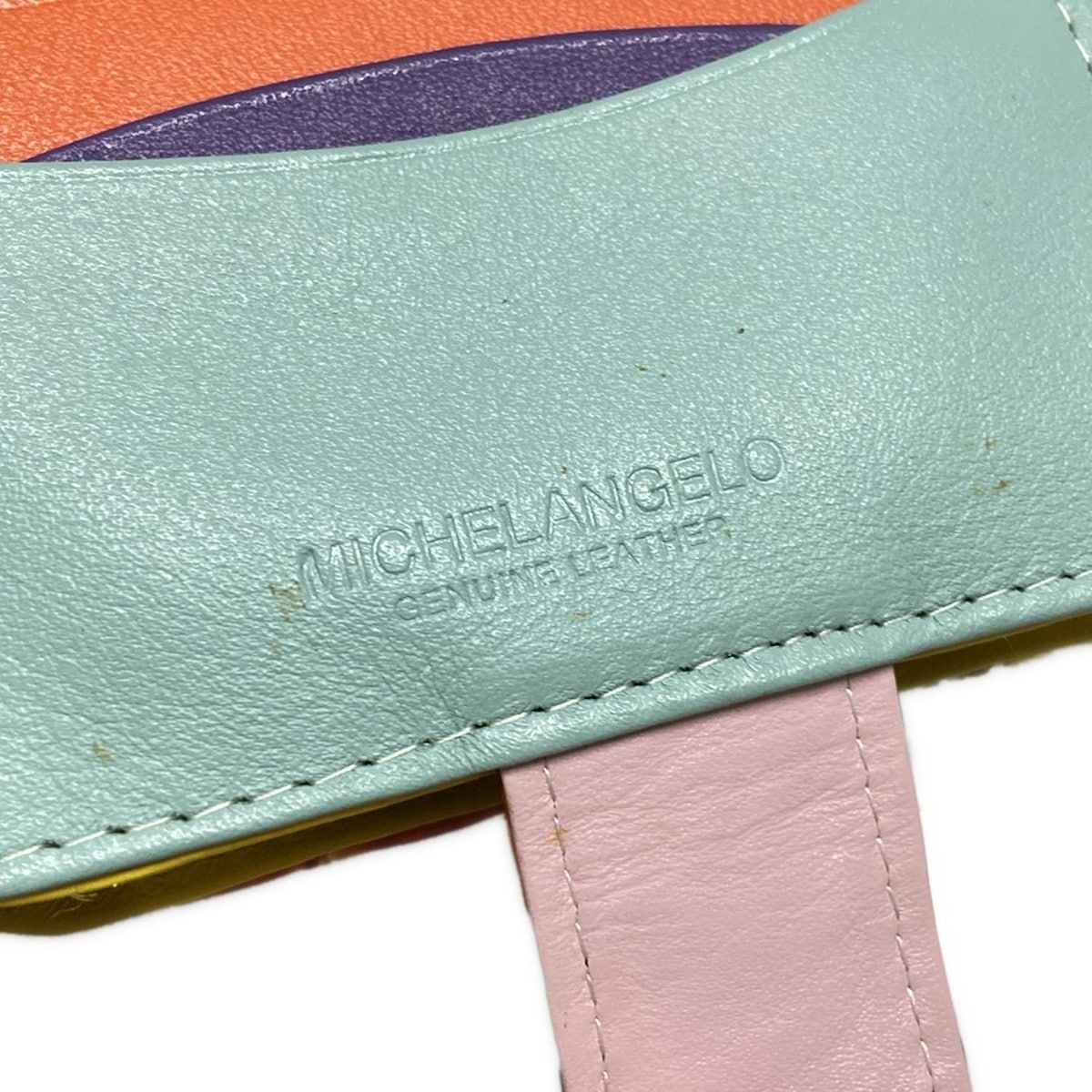 MICHELANGELO(ミケランジェロ) 2つ折り財布 - レッド×ライトブルー