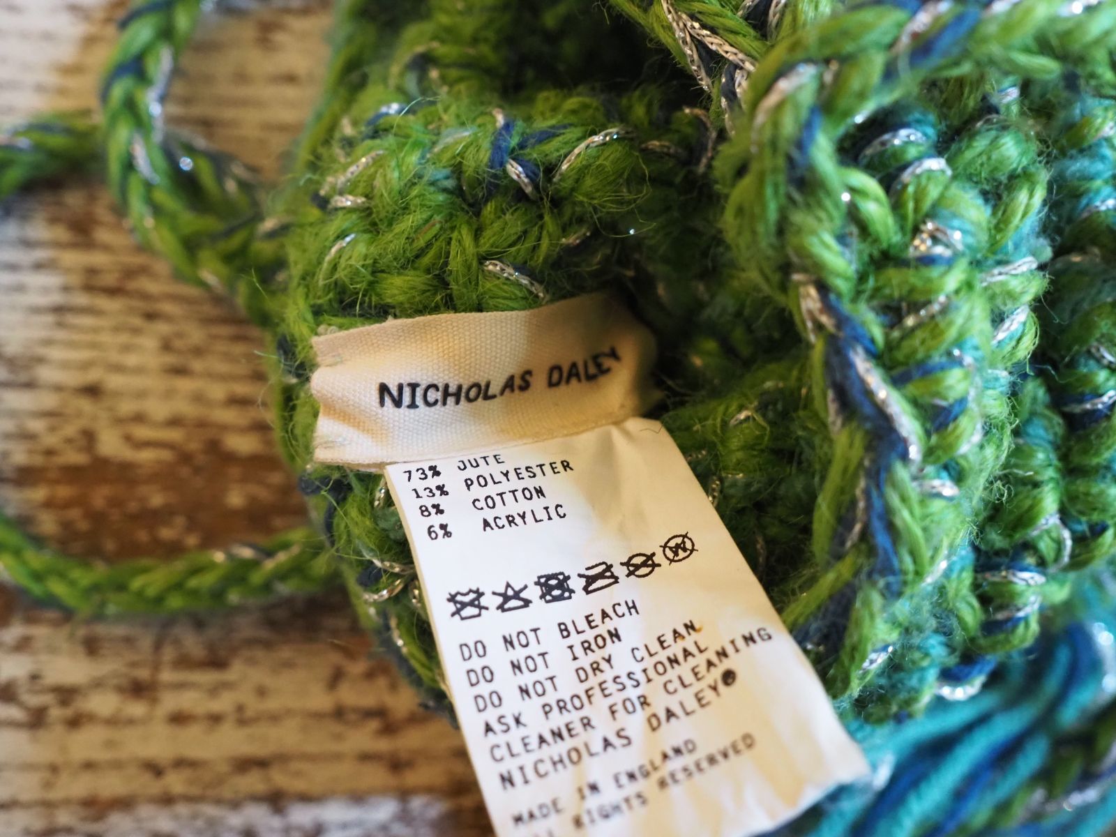 ◇NICHOLAS DALEY (ニコラスデイリー）23SS HAND CROCHET NECK POUCH 