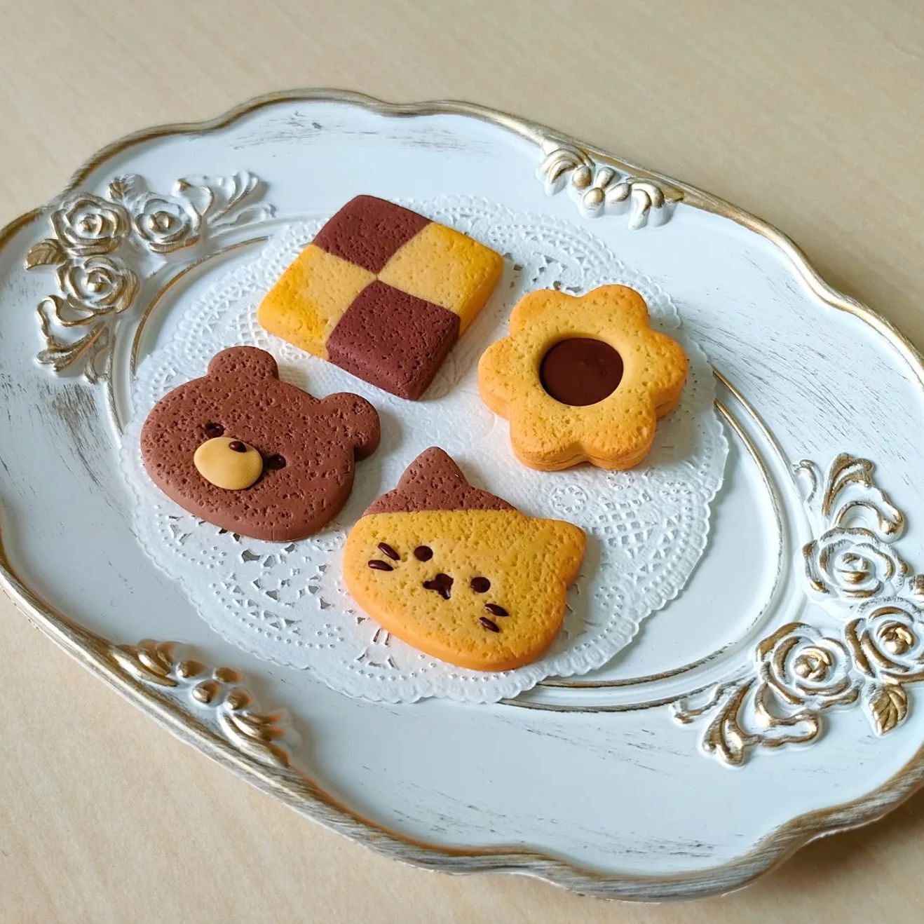 no.5 ちらつき 樹脂粘土 かわいいチョコレートとプレーンの
