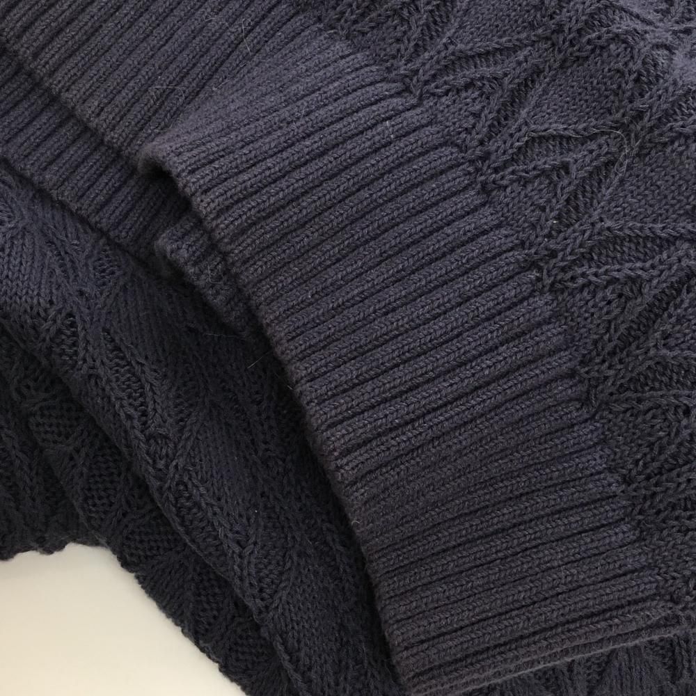 キャロウェイ レッドレーベル セーター ネイビー ケーブル編み調