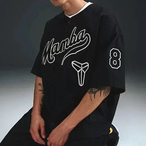 L NIKE ナイキ x コービー ベースボール シャツ ブラック