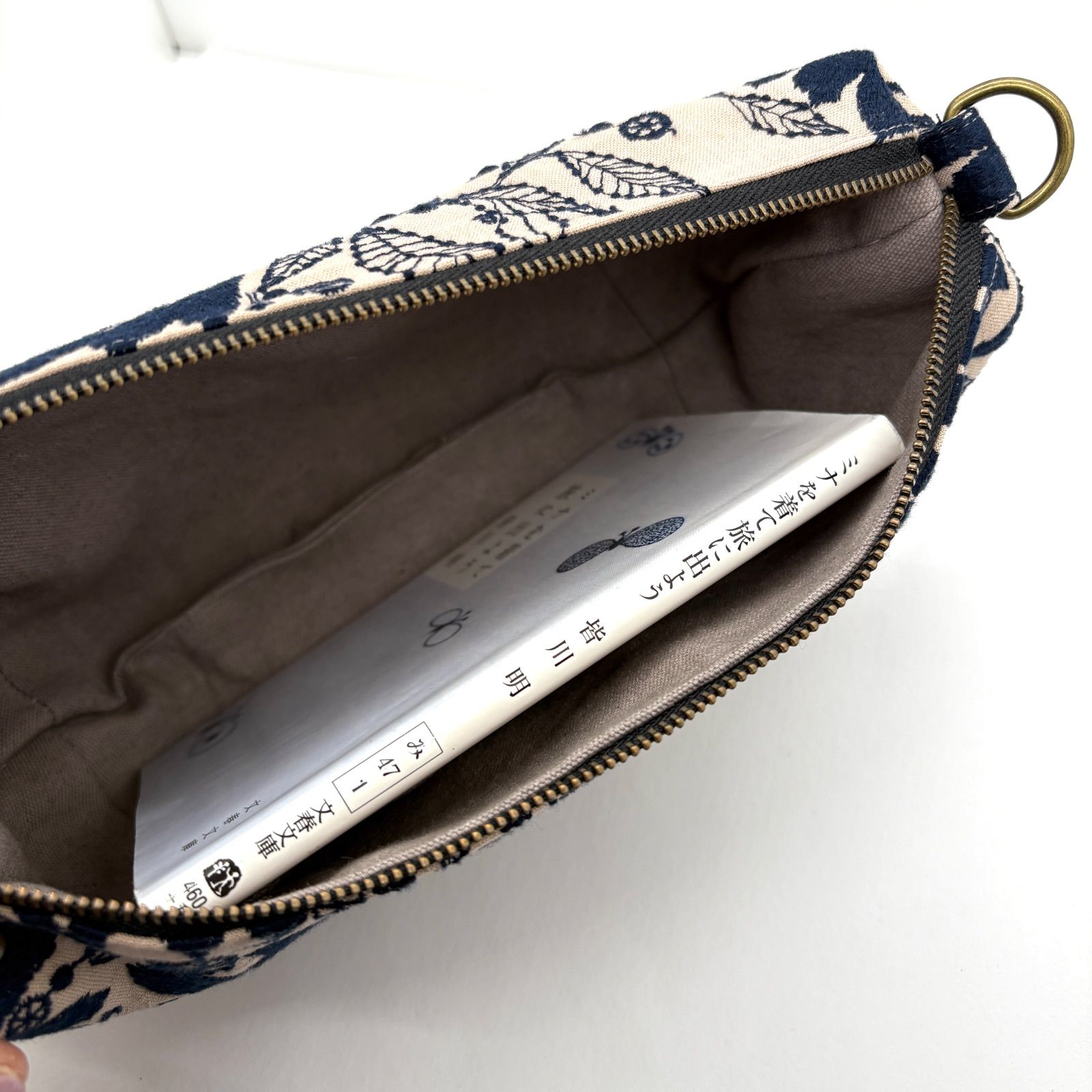 バーガンディ 手編みバッグ 3way