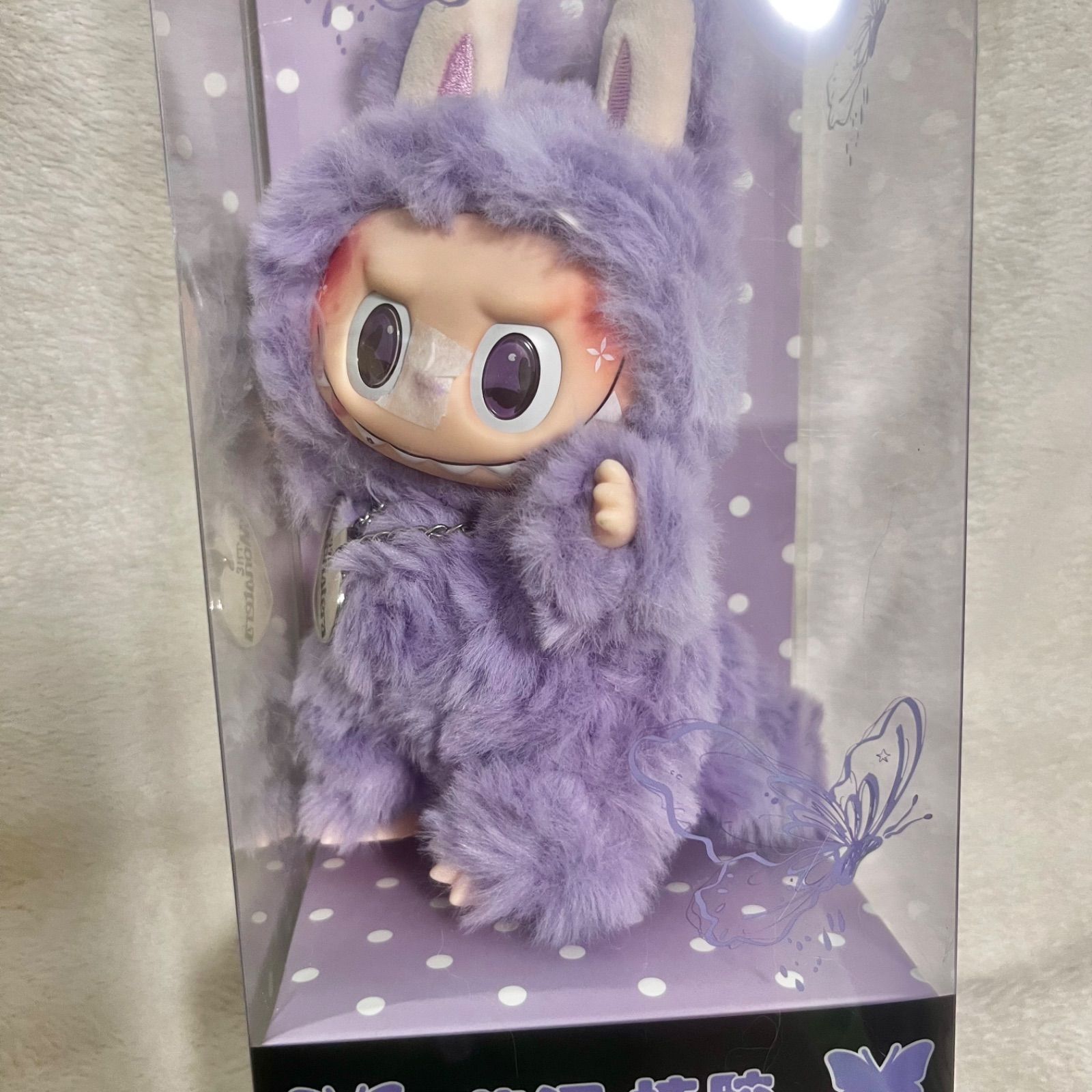 【新品】LABUBU ラブブ ぬいぐるみ パープル ZIMOMO 即日発送】ZIMOMO LABUBU ラブブ ぬいぐるみ 紫 ハートチャーム
