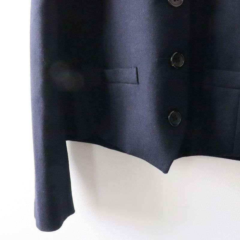 MARGARET HOWELL FOX BROTHERS ノーカラージャケット 美品 マーガレットハウエル MARGARET HOWELL × FOX BROTHERS