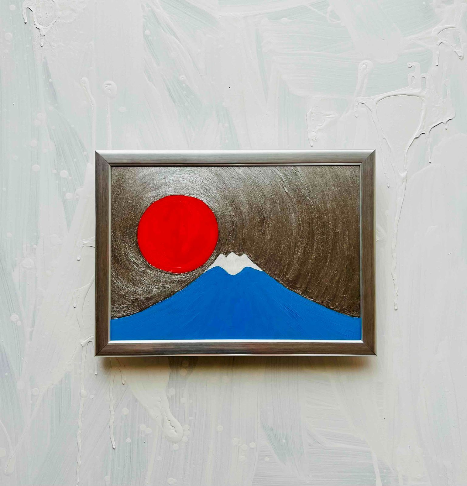 開運・仕事・学業運】「青富士3」特大・油彩・額装・原画・風水 - メルカリ 