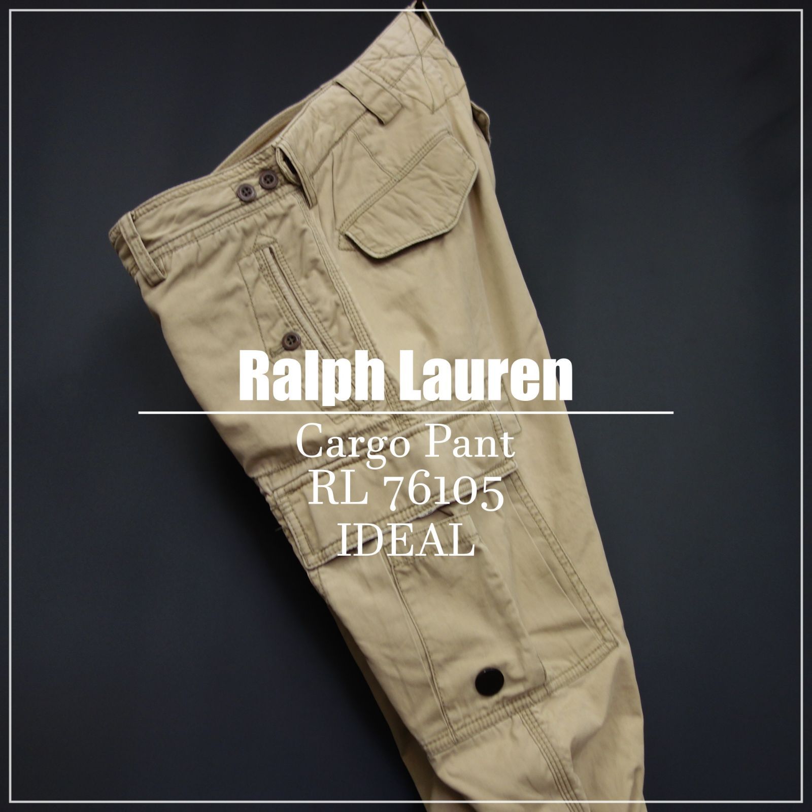 90s～ Vintage US古着☆Ralph Lauren ラルフローレン カーゴパンツ RL 76105 X IDEALジップ SIZE W30  ベージュ 90's 90年代 希少 激レア - メルカリ