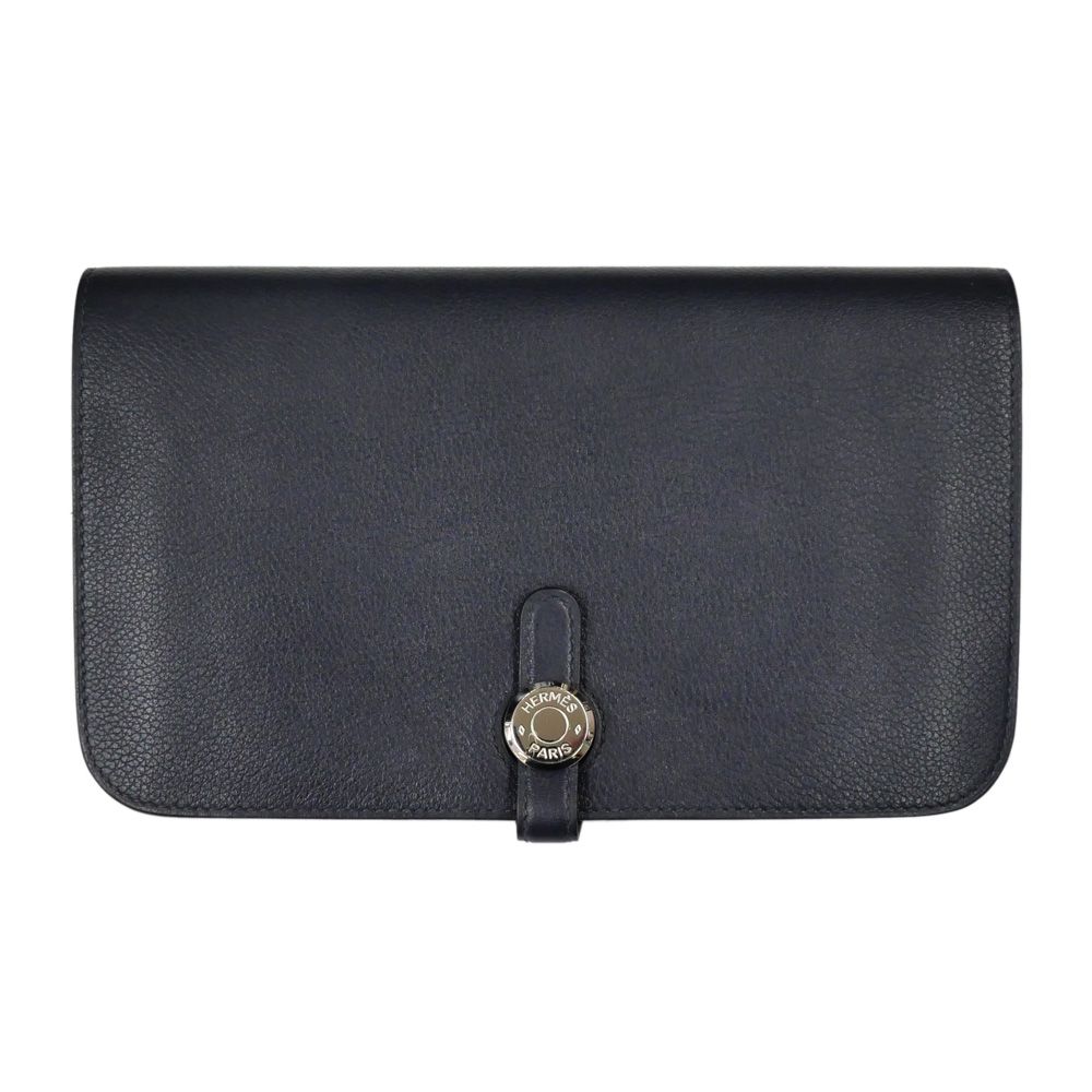 名東】エルメス ドゴン デュオ インディゴ シルバー金具 エバーカラー