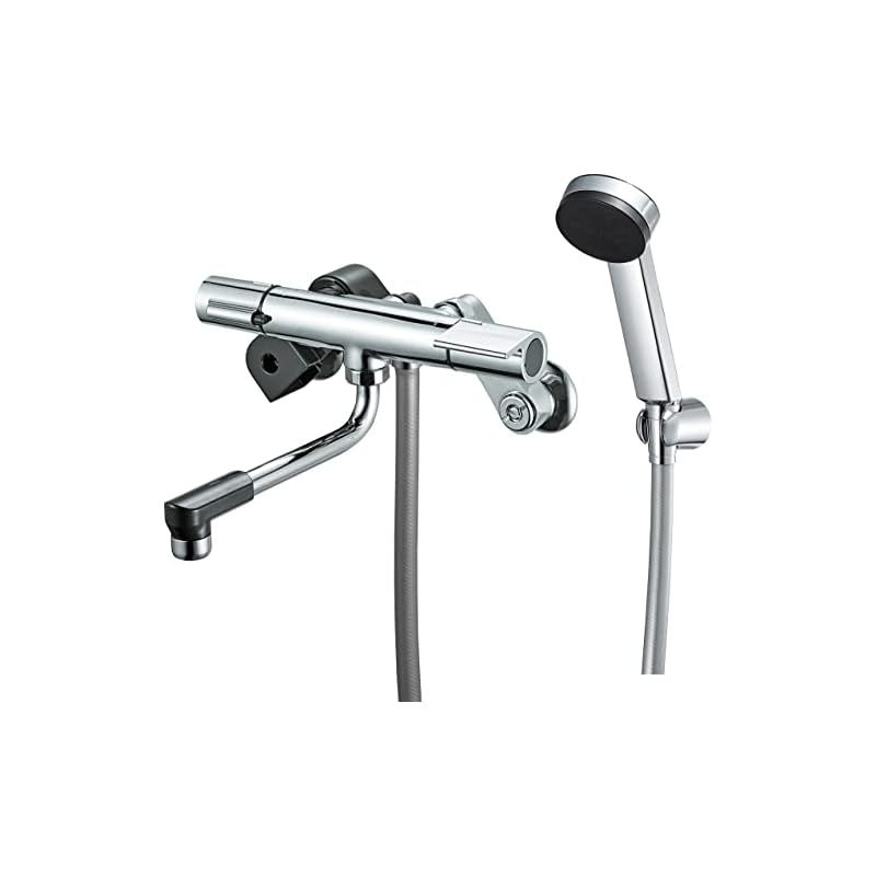 SANEI サンエイ サーモシャワー混合栓 オールメッキ 節水シャワー 断熱ボディ シャワーヘッド背面ブラック SK1811C 1