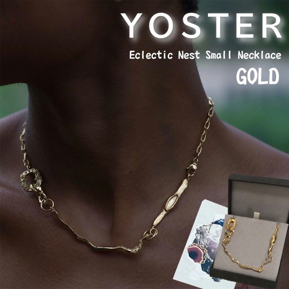 yoster ネックレス　ゴールド　46cm YOSTER ヨースター ネックレス Drop Necklace レディース メンズ
