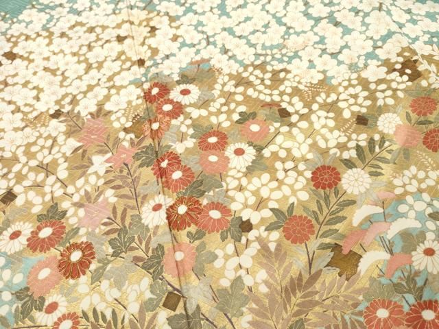 平和屋着物○十日町老舗ブランド 吉澤友禅 吾妻徳穂 訪問着 駒刺繍