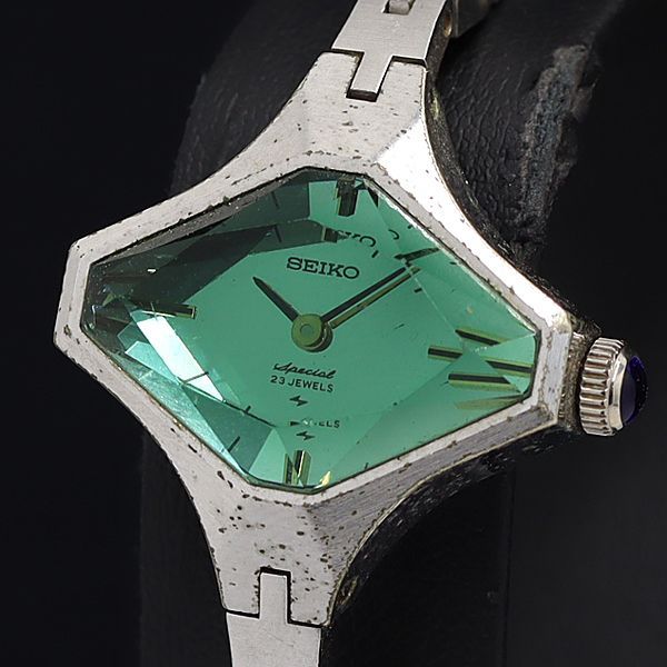 Seiko 1140-7190 Hand-wound Silver Dial Cut Glass Ladies Watch OGI 2000000 NSK