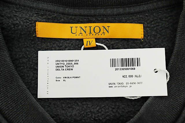 UNION ユニオン 25SS DELTA CREW Vintage Black Pigment デルタ クルー  