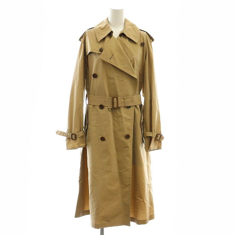 オーラリー AURALEE FINX POLYESTER BIG TRENCH コート トレンチ スプリングコート ロング ダブル 1 ベージュ |DO OS