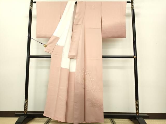 平和屋着物□中国三大刺繍 スワトウ刺繍 訪問着 絞り 更紗花文