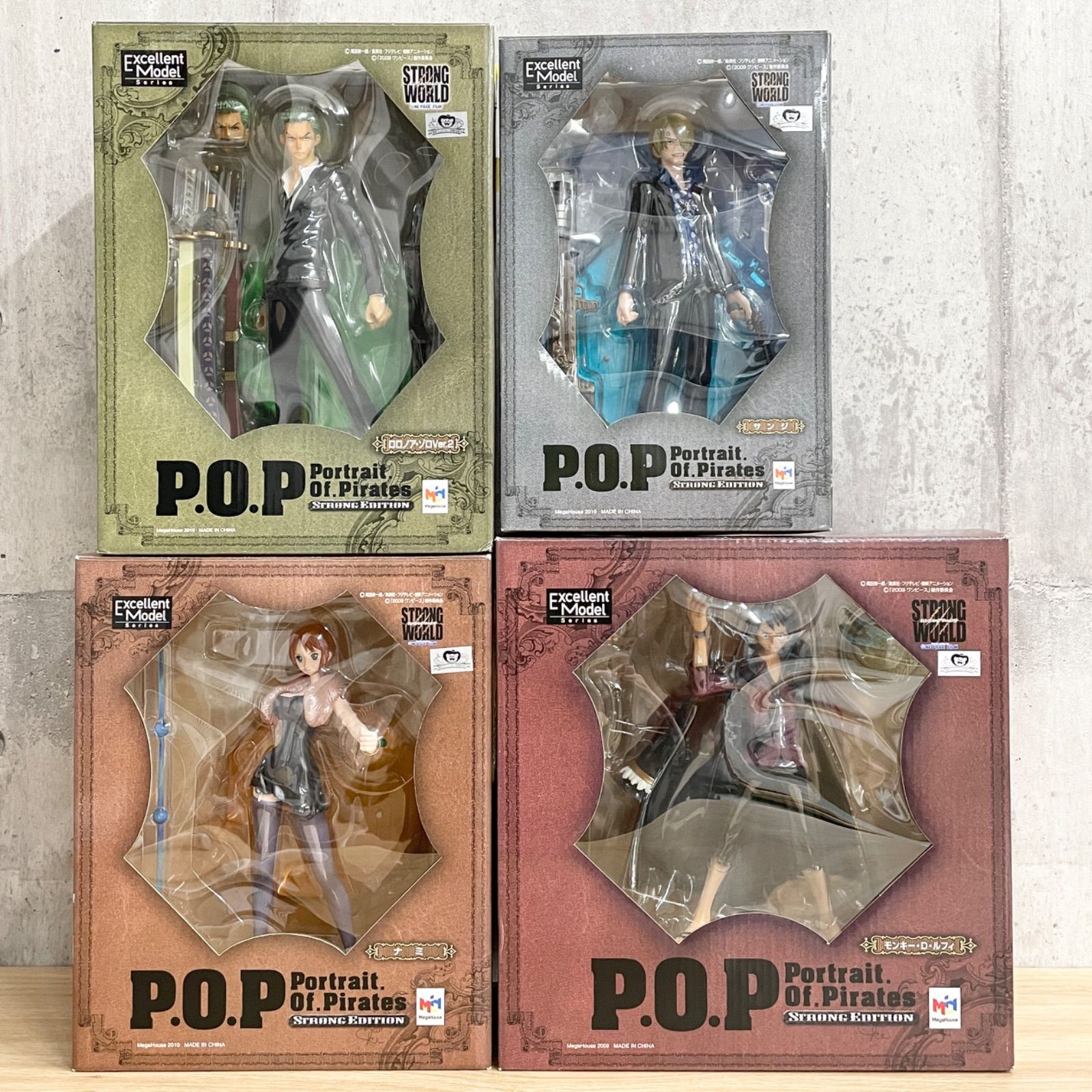 P.O.P ストロングエディション ルフィ ゾロ サンジ フィギュア メガハウス P.O.P ワンピース STRONG EDITION モンキー・D