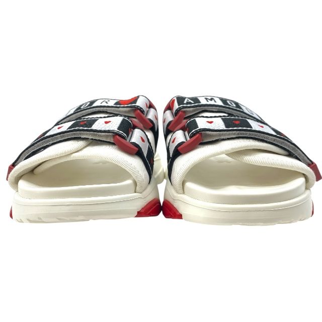 クリスチャンディオール DIOR AMOUR スライド サンダル スリッパ フラット シューズ ベルト ホワイト Christian Dior 34 約21cm