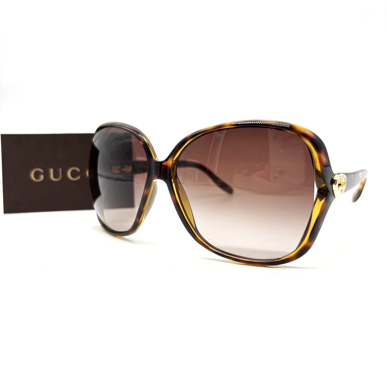 GUCCI グッチ サングラス インターロッキング GG ハート 鼈甲柄 ゴールド金具 ユニセックス 男女兼用 メンズ レディース
