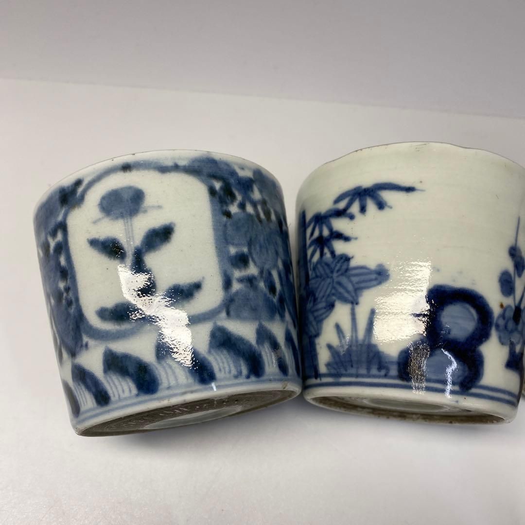 古伊万里 蕎麦猪口8客 タコチ 東さ6-0625⑤