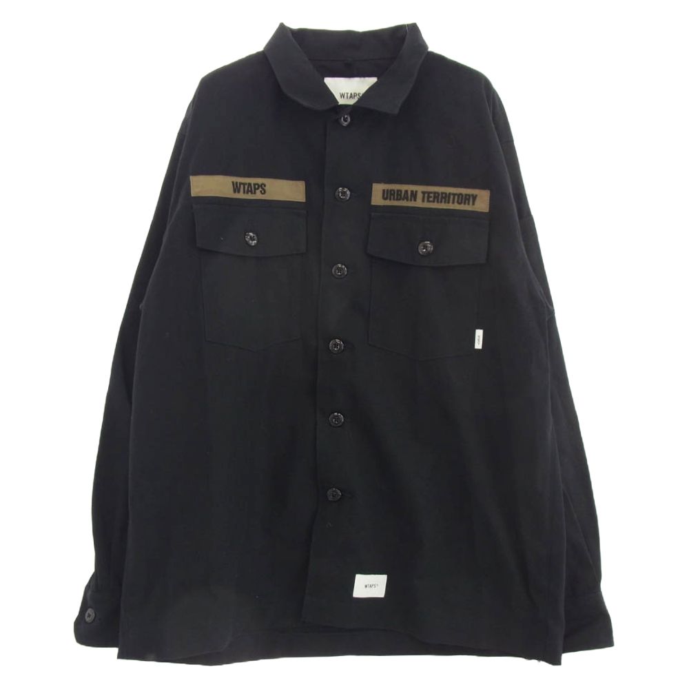 WTAPS ダブルタップス 21AW 21AW BUDS/LS/COTTON.SERGE 212BRDT-SHM02 バッツ ロングスリーブ シャツ ネイビー系 X02【中古】