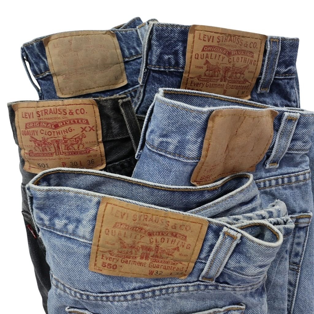 古着卸 古着卸 まとめ売り リーバイス 紙タグ デニム パンツ 7枚セット