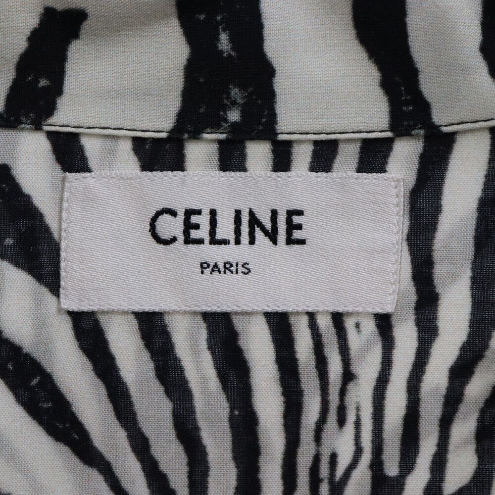 CELINE (セリーヌ) 22SS ゼブラプリント ルーズ ハワイアン オープン