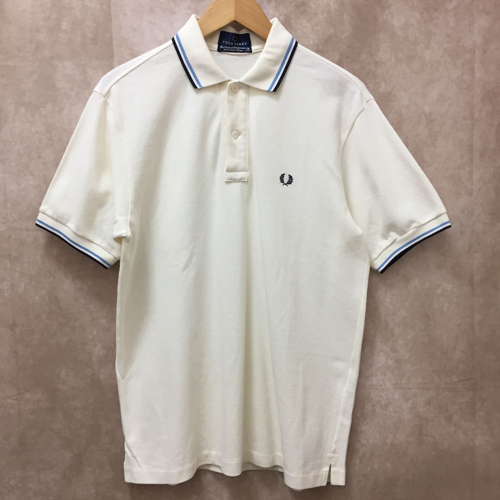 FRED PERRY フレッドペリー ロゴ刺繍 ポロシャツ Mサイズ