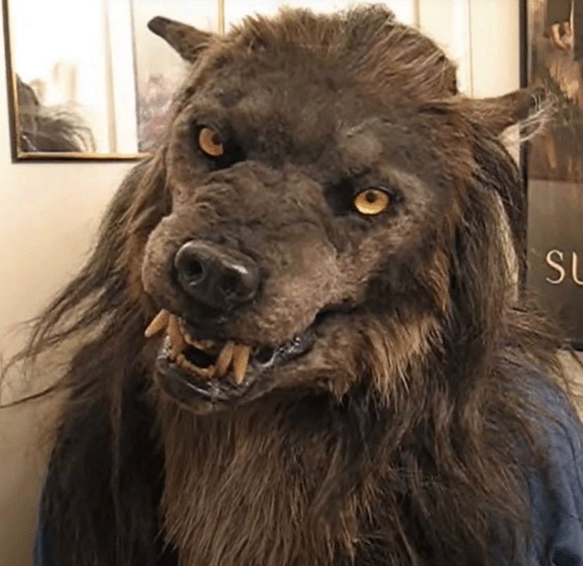 ハンドメイドリアル4足歩行狼着ぐるみコスプレマスク一式