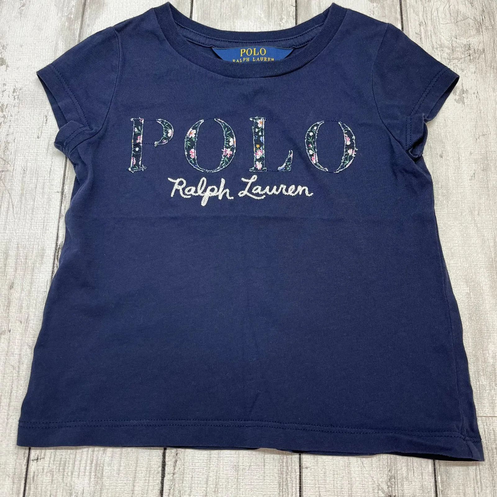 POLO RALPH LAUREN 震災チャリティ JAPAN ポロシャツ POLO RALPH LAUREN 】ポロラルフローレン 花柄ロゴTシャツ 90