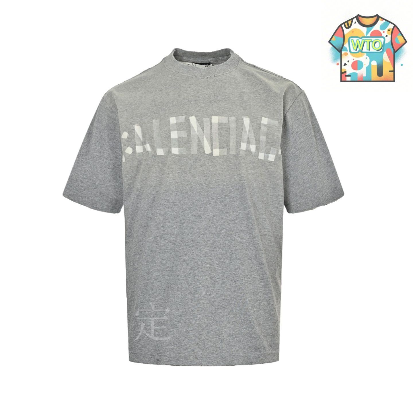 バレンシアガ25SS Tシャツテープロゴ