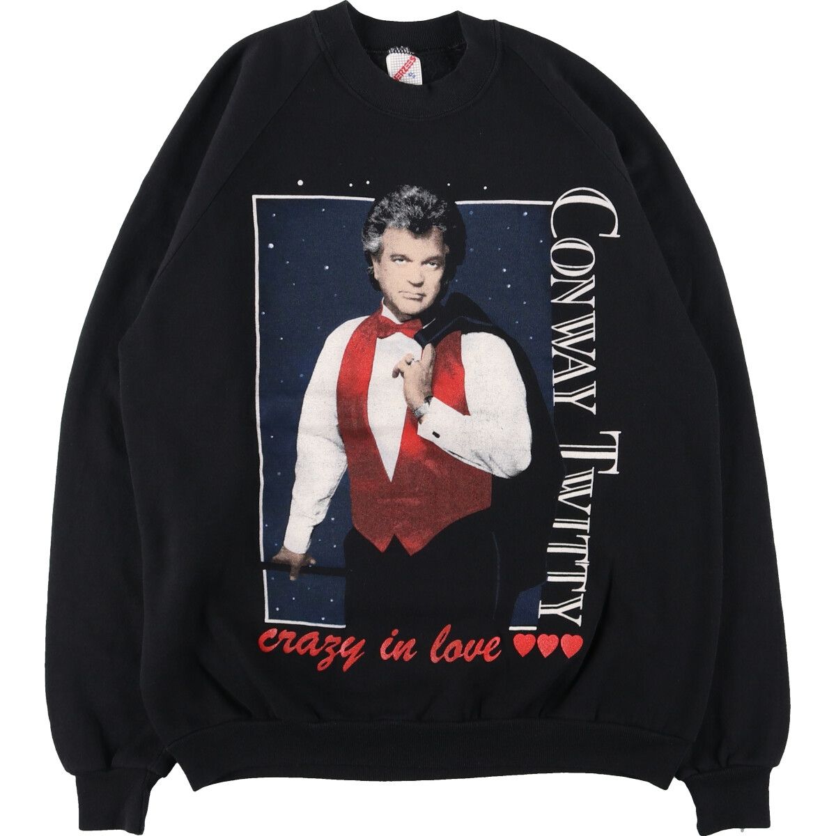古着 ギルダン GILDAN CONWAY TWITTY コンウェイトゥイッティ バンド スウェットシャツ トレーナー USA製 メンズXL/eaa360638