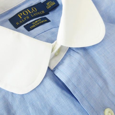  ポロ ラルフローレン POLO RALPH LAUREN ラウンド シャツ 長袖 ワンポイント 14.5 S 青 ブルー CK 8 GY 44 その他 トップス