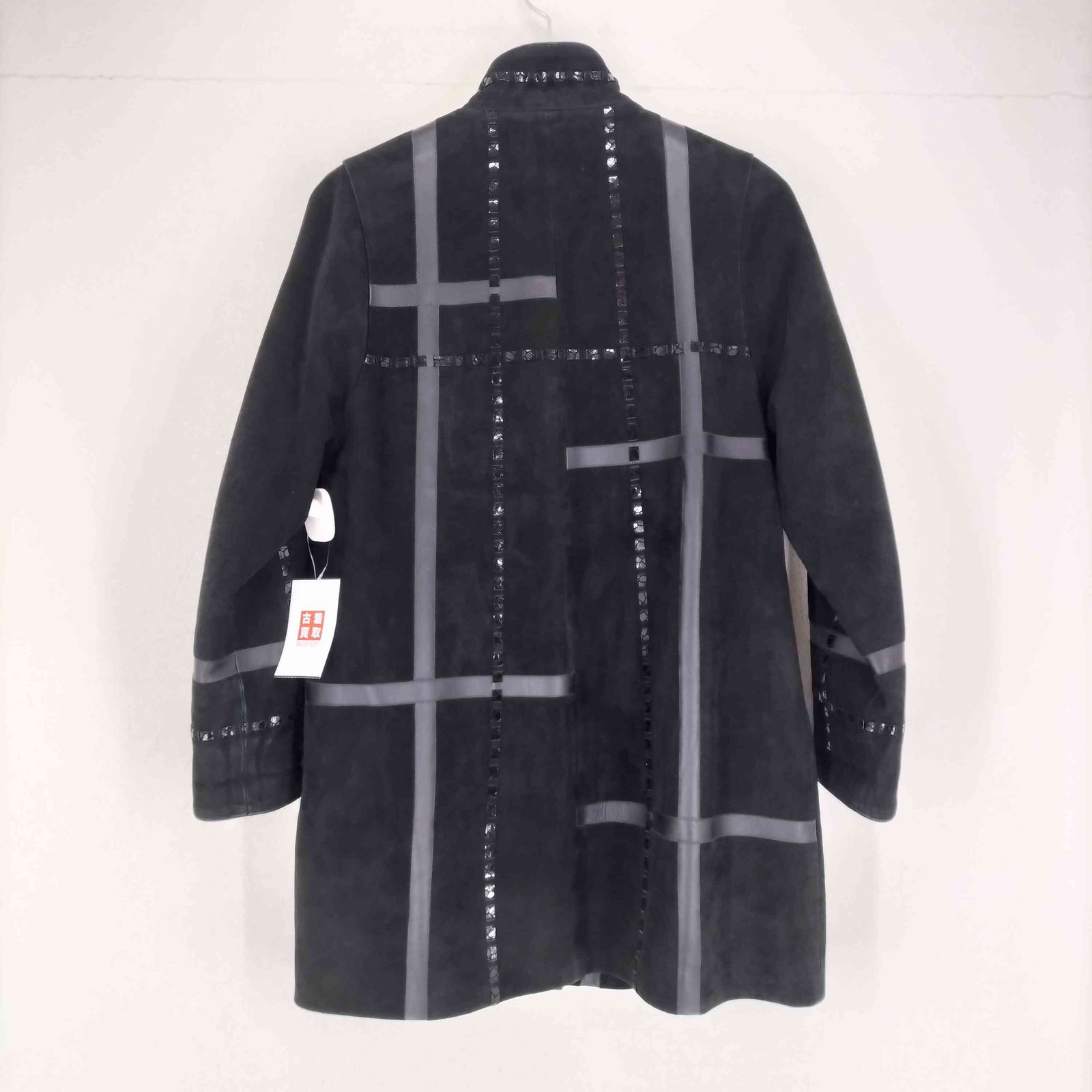 ユーズドフルギ 古着 リアルレザー切替ハーフコート レディース 1