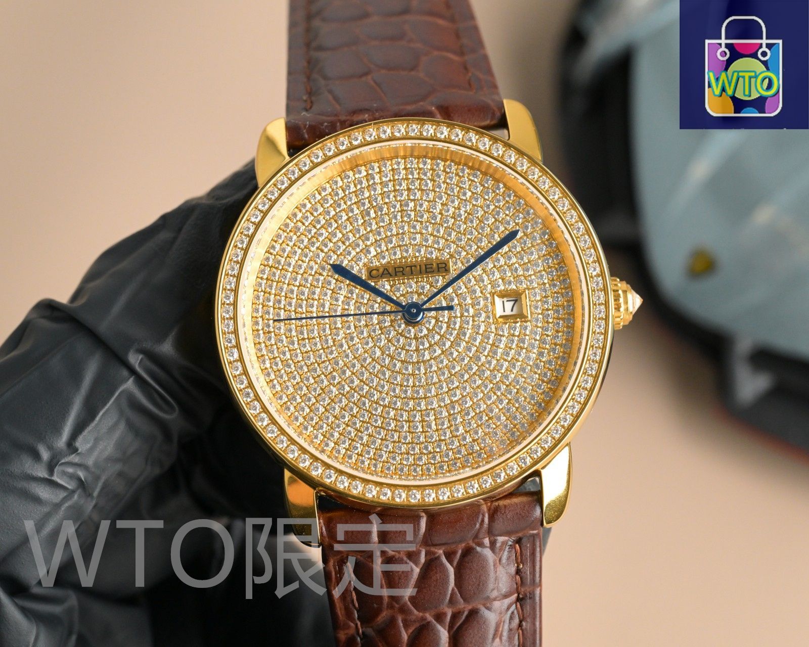 v*y様 Piaget ブラックダイヤル 時計 今日WTO】Piaget（ピアジェ） Black-Tie Diamond-Set Square